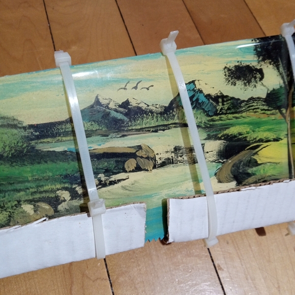 Vintage Hand Painted Hand Saw Folk Art Nature Scene Hand Signed by Charlie Flagg - Picture 5 of 8